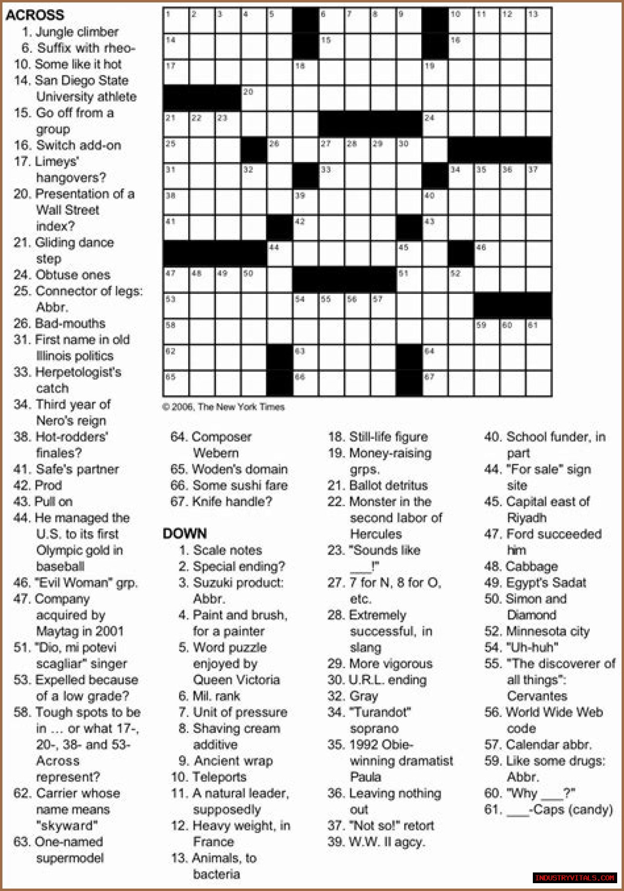 LA Times Sazerac spirits 4 letters Crossword Clue