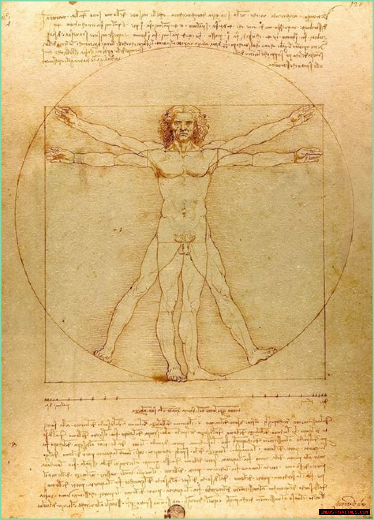 The "Vitruvian Man" Da Vinci